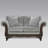 Hernen Carved Wood Frame Loveseat