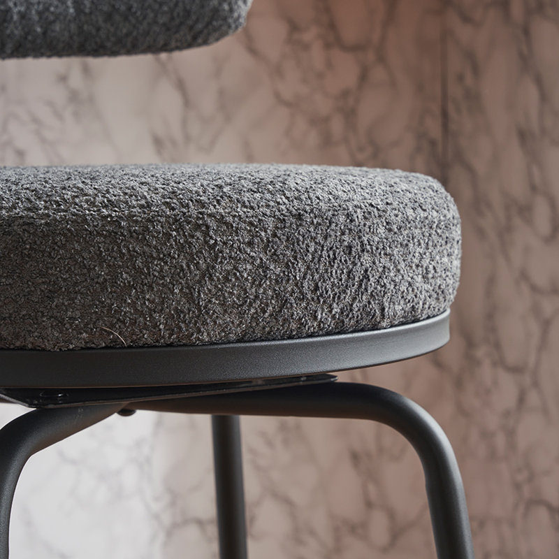 Ensemble de 2 tabourets de bar modernes pivotants, Gris