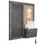 Entryway Wall Organiser with Key Hooks/Mail Storage/Chalkboard/Corkboard-507764927