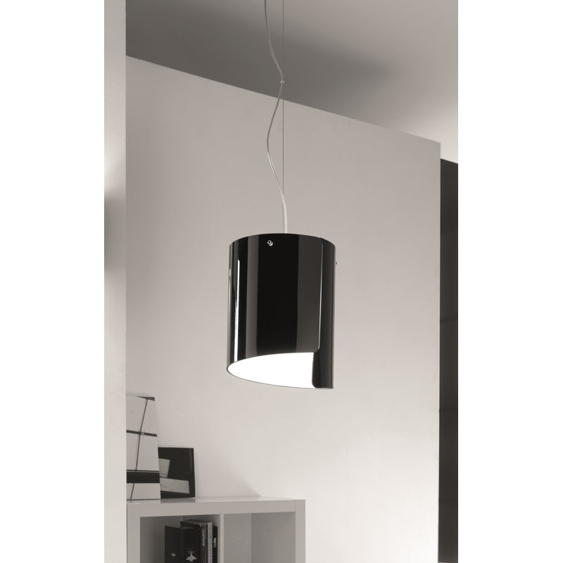 Papiro 1 - Light Cylinder Pendant, Black