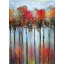 «Abstract and Colorful Forest - Trees Seasons», reproduction encadrée