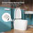 Smart Bidet Toilet with Auto Open/Close Lid, Heated Seat, Warm-Air Dryer, Warm Water Wash, Adjustable Cleansing Functions, 1.27 GPF Powerful Siphonic Dual Flush, Remote Control & Night Light