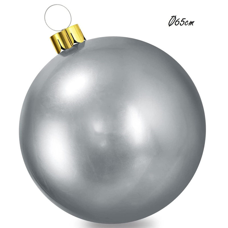 18cm Holiday Bauble, 18cm H x 10cm W x 10cm D, Silver