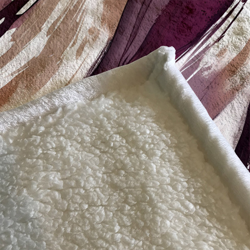 Throw Blanket, 51" W x 60" L, Abstract, Purple