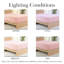 Ensemble de draps-housses en lin Southwest Fine Linens, rose, microfibre à double brossage 110 g / m² avec poche extra-profonde de 21 pouces et coins élastiques, 2 draps-housse, simple TG-134472414-134472423