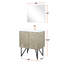 Meuble-lavabo rustique avec comptoir en marbre de culture, robinet en nickel brossé et robinet de 28 po Teinture miroir équatorienne - dessus, transparent