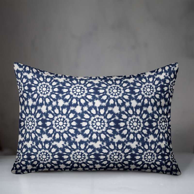  Radial Shibori Outdoor Rectangular Pillow Cover & Insert
