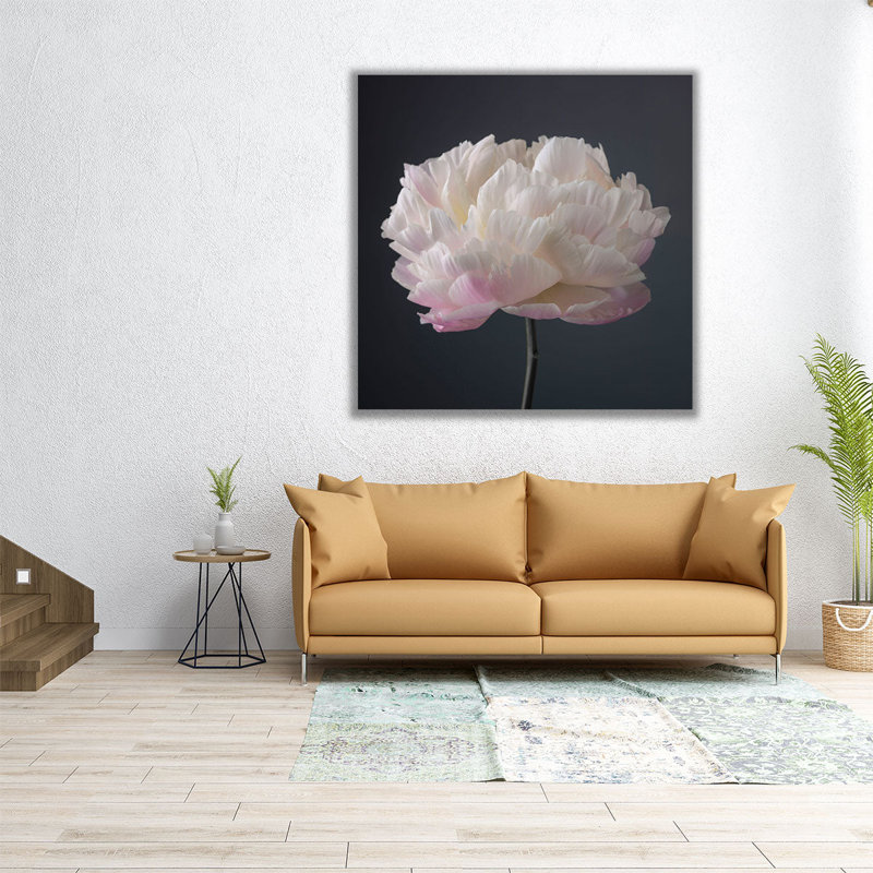 Fleur de pivoine - reproduction d'art sur toile, H 20 po x l 20 po