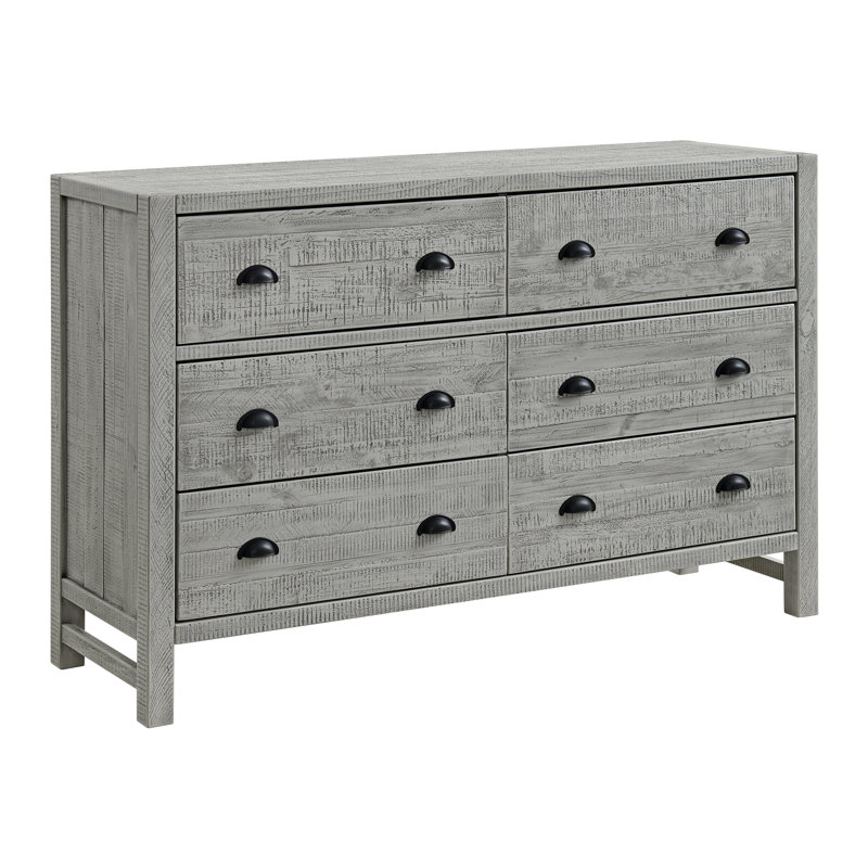 Arden 6-drawer Double Dresser, Gray