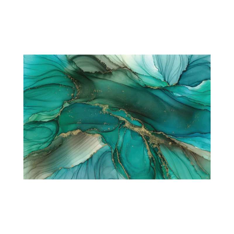 Green Symphony 1 Piece Painting on Canvas, 20.32 cm H x 30.48 cm W, Wrapped Canvas
