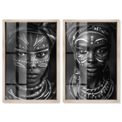 Ancient Spirits - Eldritch Beauty Shadowbox Print Fashion Wall Decor Set by Art Remedy, Blonde Frame, 20 x 30