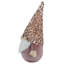 Figurine de table gnome de Noël 12 po rose et or rose