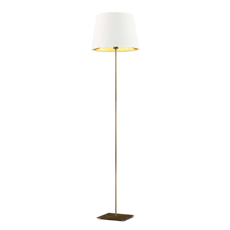 Eadith 162.5 H cm Traditional Floor Lamp, White, Gold