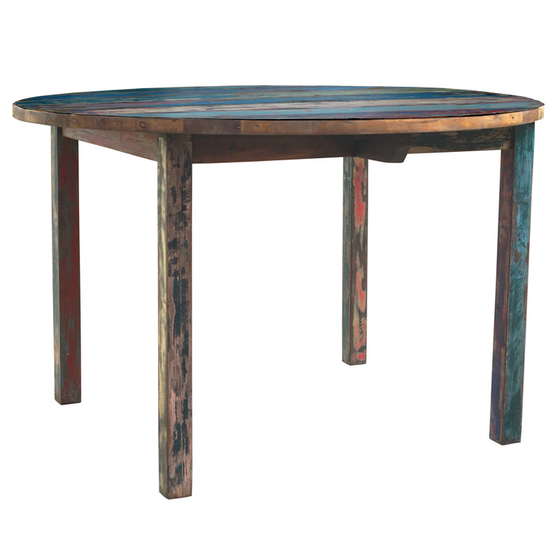 Eleni Teak Round Solid Wood Dining Table, 30" H x 48" L x 48" W