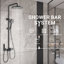 Ensemble de robinet de douche 12 "à 4 fonctions Functiom avec douchette (valeur brute incluse)-104845187