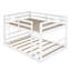 Lit double superposé au-dessus avec finition blanche - Bois de pin fabriqué et matériaux de qualité commerciale-663235942