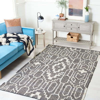 Natural Fiber Flat Weave Jute Southwestern Rug
