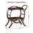 Arian Handcrafted Rattan Kitchen Trolley Wicker Woven Dual-Level Rolling Service Cart With Flat Tray Surface
