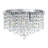 15" 5-light Glam Crystal Flush Mount Chandelier-2075774394