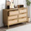 Commode 6 tiroirs en rotin - Tiroirs en rotin naturel, pour la chambre à coucher et le salon