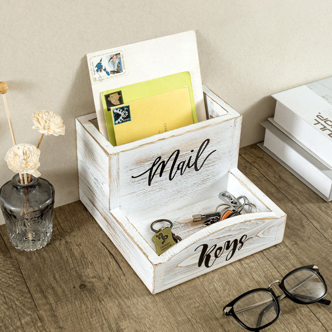 Azavion 2-Slot Wood Desktop Mail Organizer Gracie Oaks