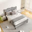 Lit plateforme Nataliah avec tête de lit tapissier et lattes en bois-111141635-113523000