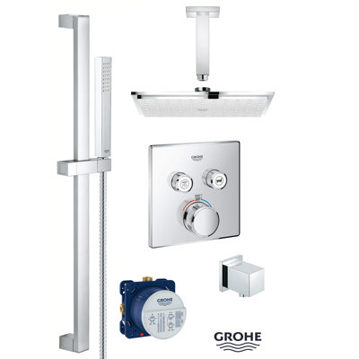 Système de douche complet thermostatique avec soupape grossière