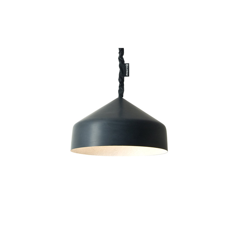 1 - Light Grey Dome Pendant, Black/White