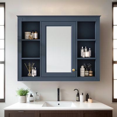 Armoire à pharmacie murale à miroir fixe