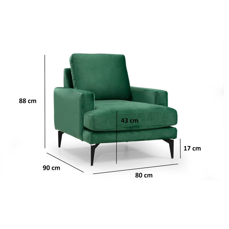 Fauteuil à oreilles en polyester 31,5 po Glisson