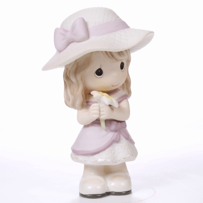 Springtime Blessings Porcelain Figurine with Lily Flower