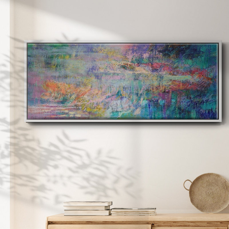 Vespers- Framed Canvas, White, 24" H x 60" W x 1.5" D