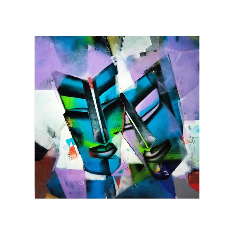 «Joy and Harmony», art moderne | Acrylique sur toile | Par Samir Chanda
