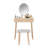 Angeligue Vanity Table Set with Adjustable Brightness Mirror and Cushioned Stool-665542144