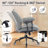 Ergonomic Leather Office Chair with Rocking Function, 360° Swivel, and Scratch-Resistant Upholstery – Retro Tufted Design, High-Back Desk Chair for Home Office, Gaming, or Study-401679035