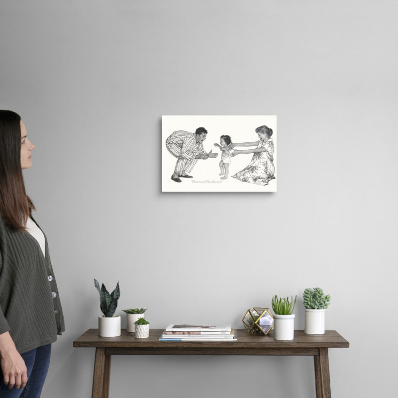 «Baby's First Step», art mural sur toile, Toile tendue, H 12 po x l 18 po x P 1,25 po