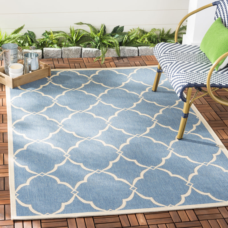 Adler Performance Geometric Indoor/Outdoor Area Rug, Rectangle 4' x 6'