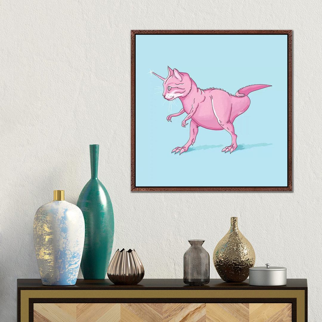 Caticorn Rex von Lostanaw - Galerie-verpackte Leinwand Giclée auf Leinwand