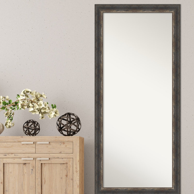 Shildon Flat Mirror, Charcoal, 65" x 29"