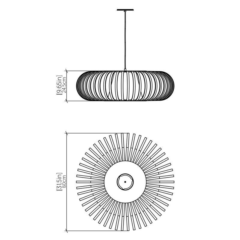 Balloon 1 - Light Pendant, Maple