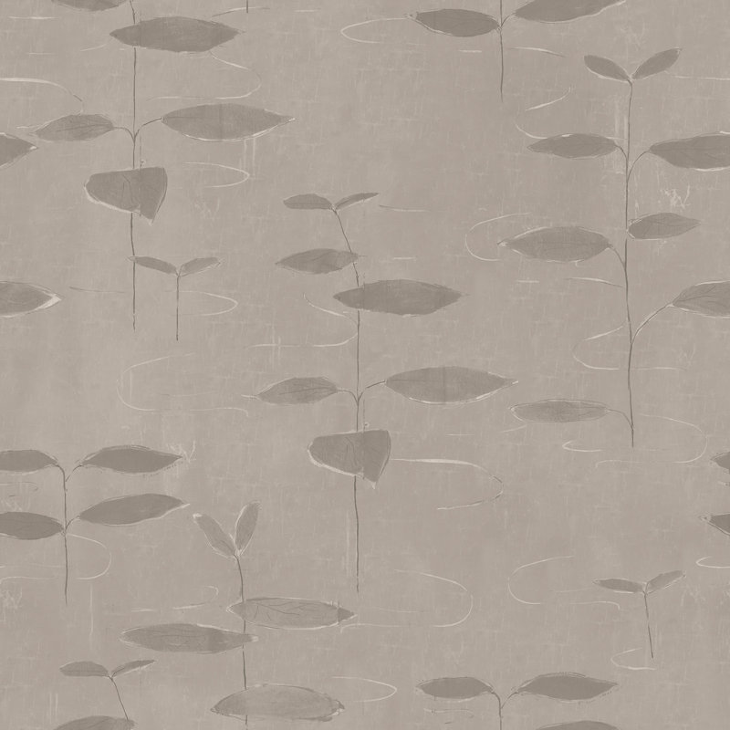 Paule Marrot Floral Wallpaper Double Roll, Elephant Gray