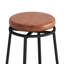 Ensemble table et chaises de salle à manger à 3 tiroirs avec prises électriques, ensemble table de bar et tabourets ronds en PU, montage facile, brun-92650341