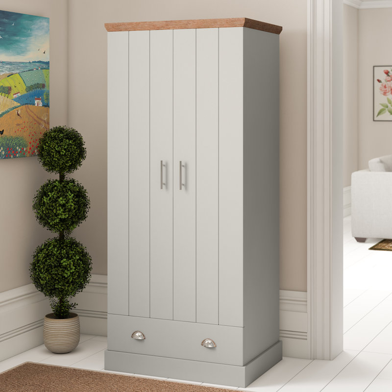 Brielle 2 Door Wardrobe, Soft Gray