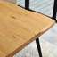 Ensemble de salle à manger de cuisine 5 pièces, table en bois naturel 63 po avec 4 chaises en tissu gris-133283184