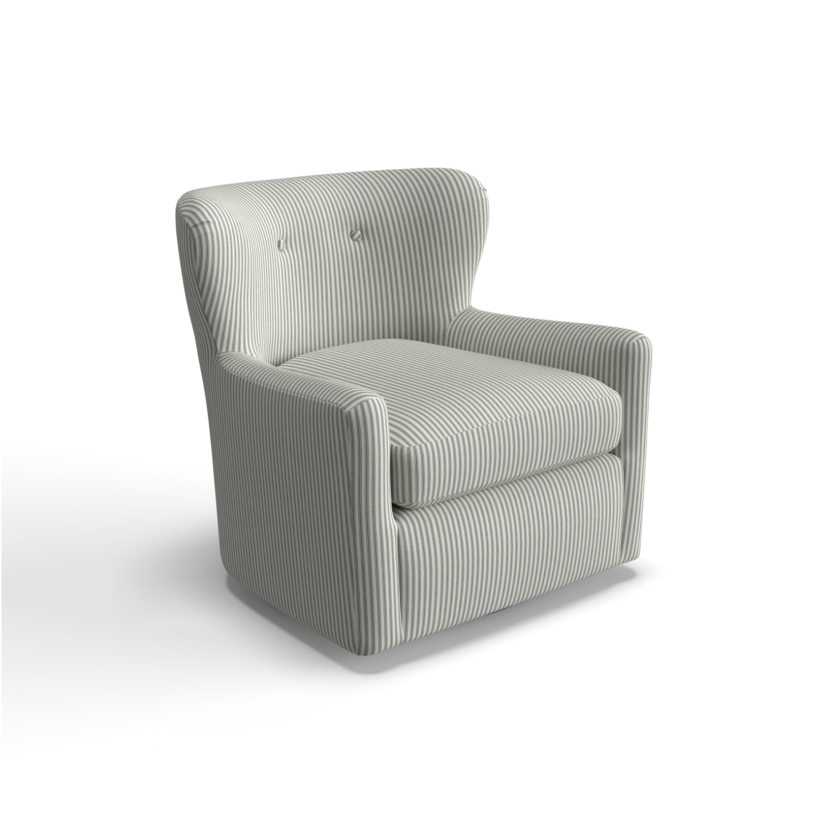 Bendigo Swivel Barrel Chair, Cruise Adrift Woven Stripe