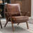 Salma 29.5" Wide Solid Wood Frame Upholstered Mid Century Modern Retro Accent Chair-65772983