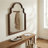 Solid Wood Arch Wall Mirror Decorative Mirror-1655694642