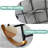 Patio Rocking Chair Outdoor, Oversized Papasan Rocking Chair for 2 with E-Coated Steel Frame and Thick Cushion,Grey