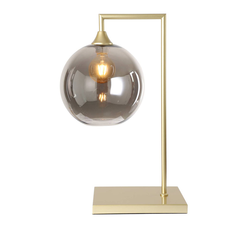 Wang Metal Table Lamp, Gold, Smoke