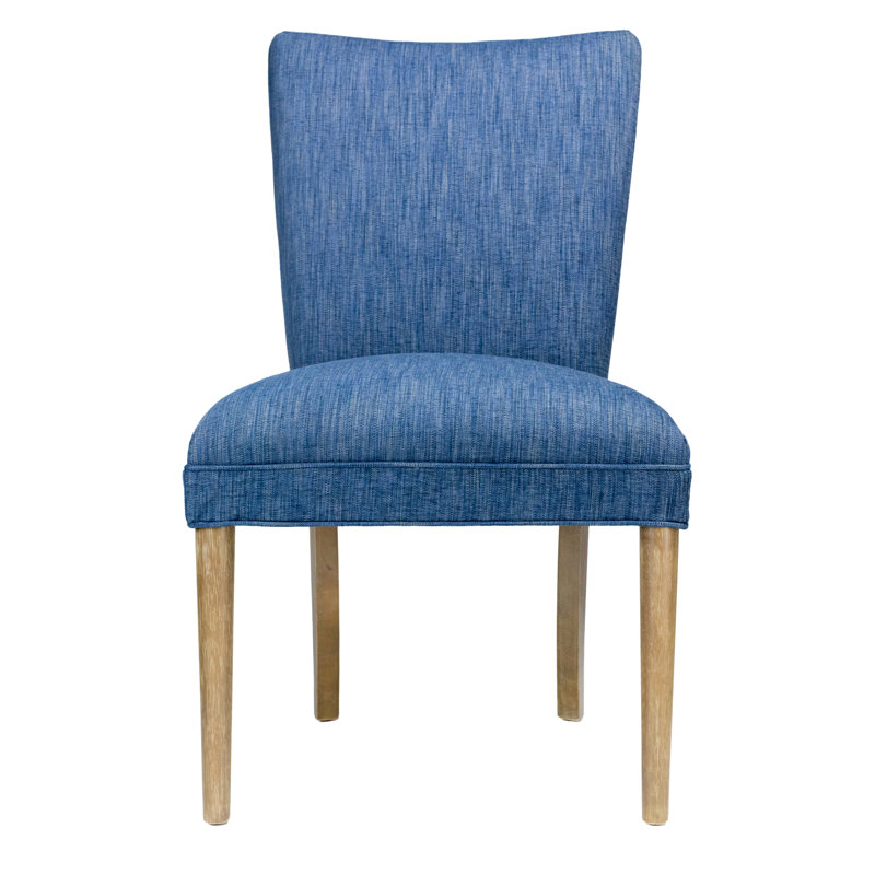 Alex 19'' H Upholstered Dining Chair, Walnut, Key-Largo Denim